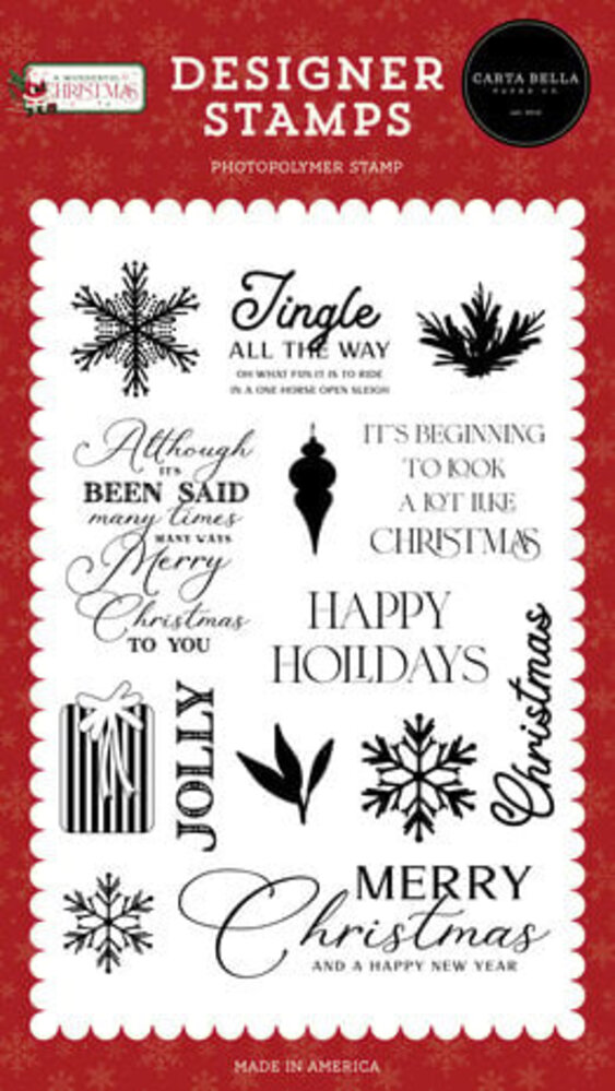 Carta Bella A Wonderful Christmas A Lot Like Christmas Clear Stamps (CBAWC328043)