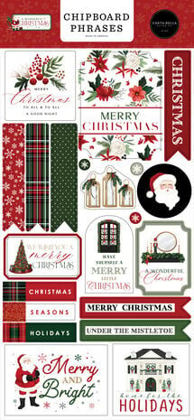 Carta Bella A Wonderful Christmas 6x13 Inch Chipboard Phrases (CBAWC328022) Carta Bella A Wonderful Christmas 6x13 Inch Chipboard Phrases (CBAWC328022)