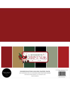 Carta Bella A Wonderful Christmas 12x12 Inch Coordinating Solids Paper Pack (CBAWC328015) Carta Bella A Wonderful Christmas 12x12 Inch Coordinating Solids Paper Pack (CBAWC328015)