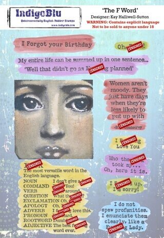 IndigoBlu The F Word A5 Rubber Stamps (IND1124)