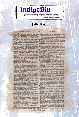 IndigoBlu Jolly Boat Dictionary A6 Rubber Stamps (IND1128) IndigoBlu Jolly Boat Dictionary A6 Rubber Stamps (IND1128)