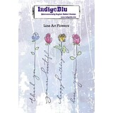 IndigoBlu Line Art Flowers A6 Rubber Stamps (IND1130)