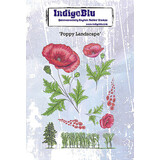 IndigoBlu Poppy Landscape A6 Rubber Stamps (IND1143)