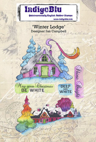IndigoBlu Winter Lodge A6 Rubber Stamps (IND1152)