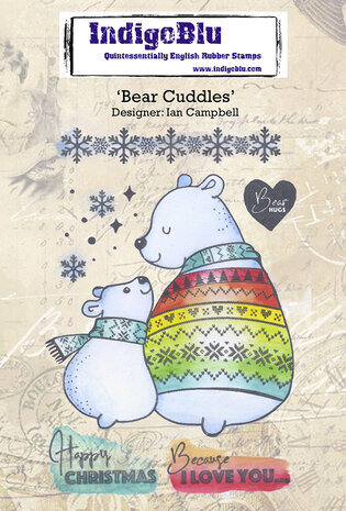 IndigoBlu Bear Cuddles A6 Rubber Stamps (IND1155) IndigoBlu Bear Cuddles A6 Rubber Stamps (IND1155)