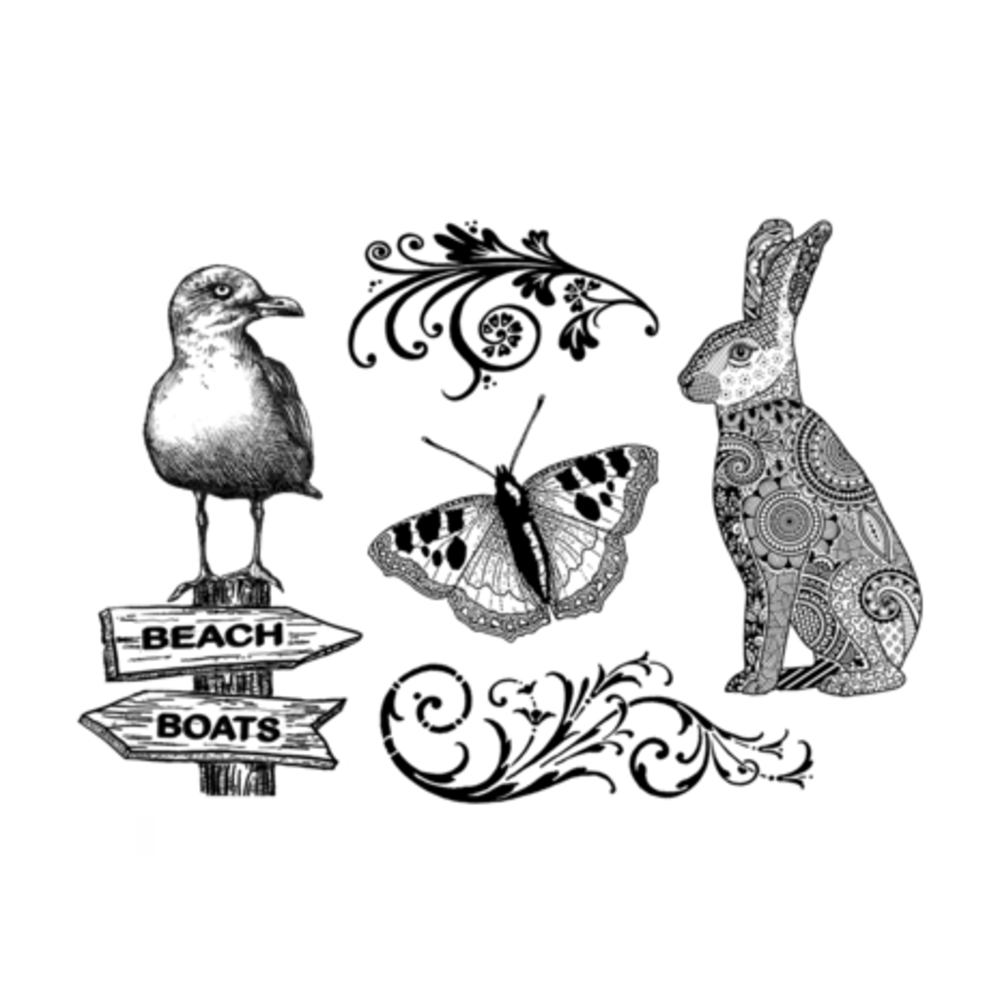 Crafty Individuals Bits and Boats Unmounted Rubber Stamps (CI-628)