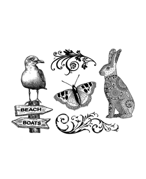 Crafty Individuals Bits and Boats Unmounted Rubber Stamps (CI-628)