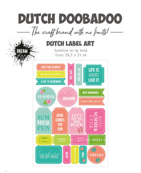 Dutch Doobadoo Dutch Label Art A4 Dream Plan Do Sunshine on My Mind (474.007.017)* Dutch Doobadoo Dutch Label Art A4 Dream Plan Do Sunshine on My Mind (474.007.017)*