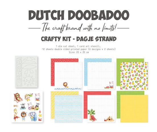Dutch Doobadoo Crafty Kit 8x8 Inch Dagje Strand (473.005.047)