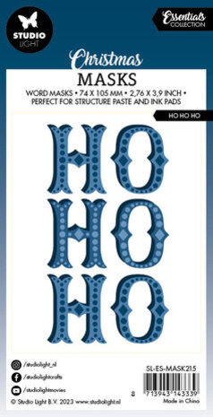 Studio Light Christmas Essentials HO HO HO Masking Stencil (SL-ES-MASK215) Studio Light Christmas Essentials HO HO HO Masking Stencil (SL-ES-MASK215)