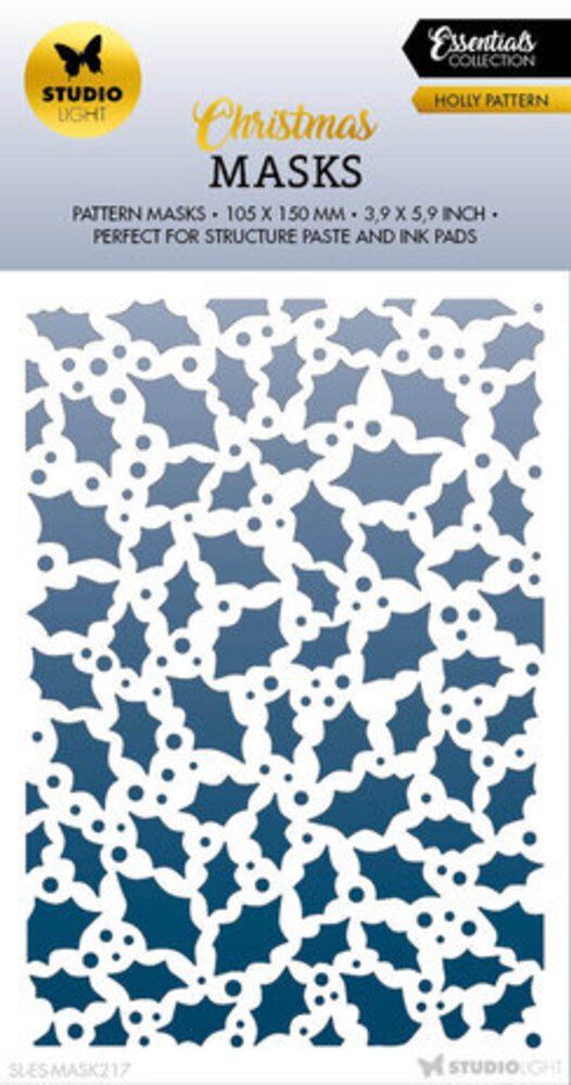 Studio Light Christmas Essentials Holly Pattern Masking Stencil (SL-ES-MASK217) Studio Light Christmas Essentials Holly Pattern Masking Stencil (SL-ES-MASK217)