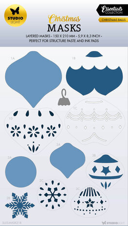 Studio Light Christmas Essentials Christmas Balls Masking Stencil (SL-ES-MASK218) Studio Light Christmas Essentials Christmas Balls Masking Stencil (SL-ES-MASK218)