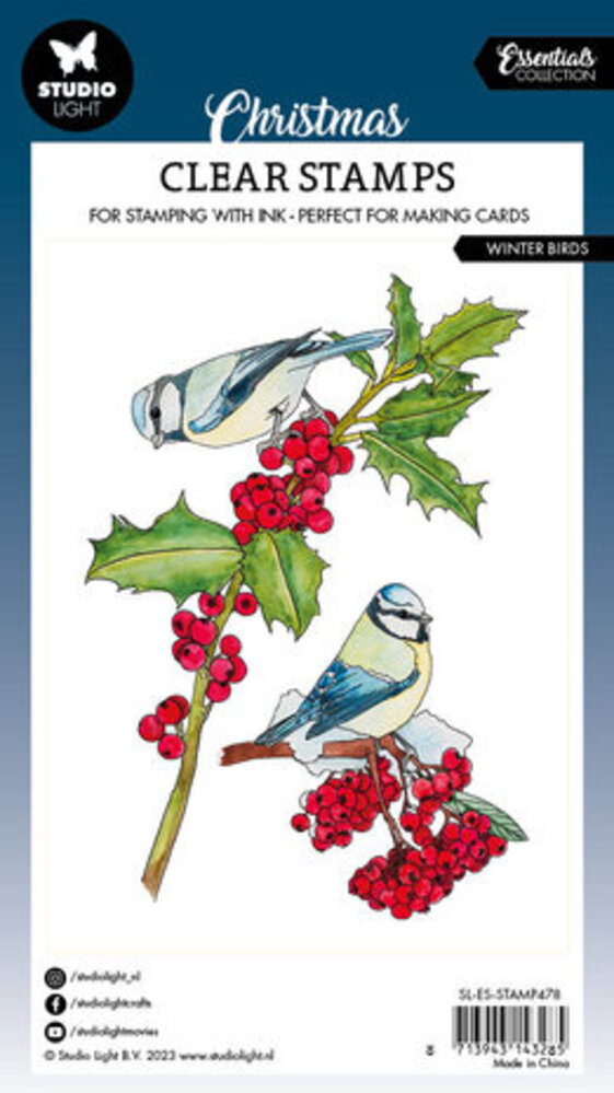 Studio Light Christmas Essentials Clear Stamp Winter Birds (SL-ES-STAMP478) Studio Light Christmas Essentials Clear Stamp Winter Birds (SL-ES-STAMP478)