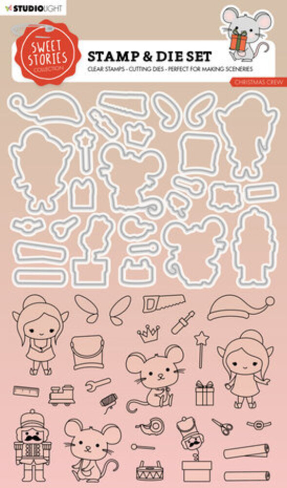 Studio Light Sweet Stories Stamp & Die Christmas Crew (SL-SS-SCD67) Studio Light Sweet Stories Stamp & Die Christmas Crew (SL-SS-SCD67)