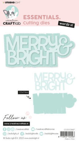 Creative Craftlab Essentials Dies Wordz XL Merry and Bright (CCL-ES-CD687)