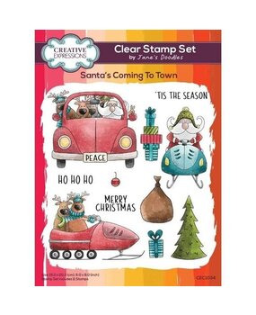 Creative Expressions Jane's Doodles Clear Stamp Set Santa's Coming To Town (CEC1034) Creative Expressions Jane's Doodles Clear Stamp Set Santa's Coming To Town (CEC1034)