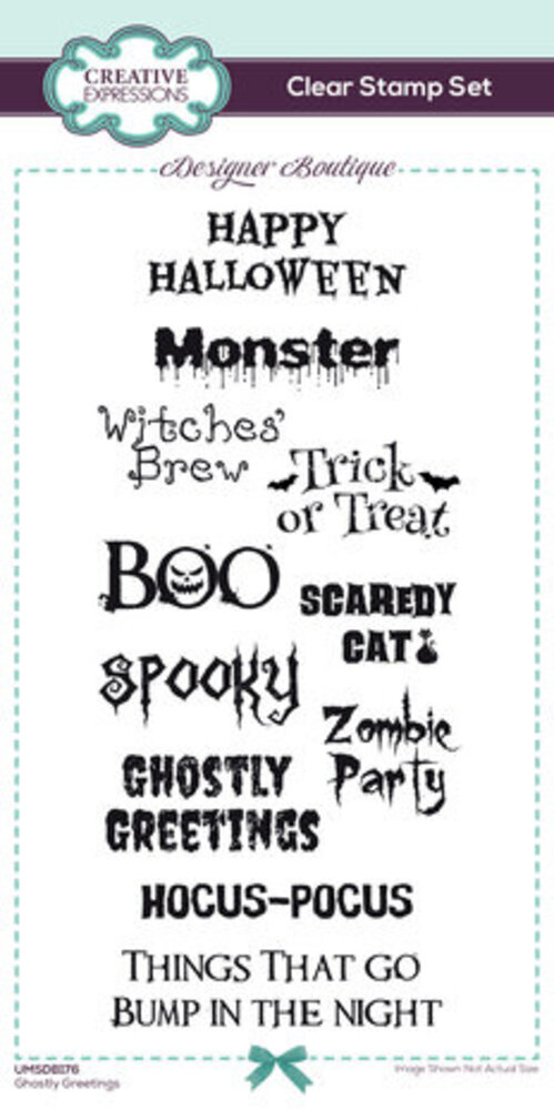 Creative Expressions Designer Boutique Clear Stamp Ghostly Greetings (UMSDB176)