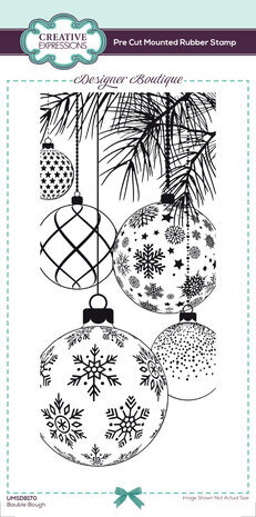 Creative Expressions Designer Boutique Rubber Stamp Bauble Bough (UMSDB170) Creative Expressions Designer Boutique Rubber Stamp Bauble Bough (UMSDB170)