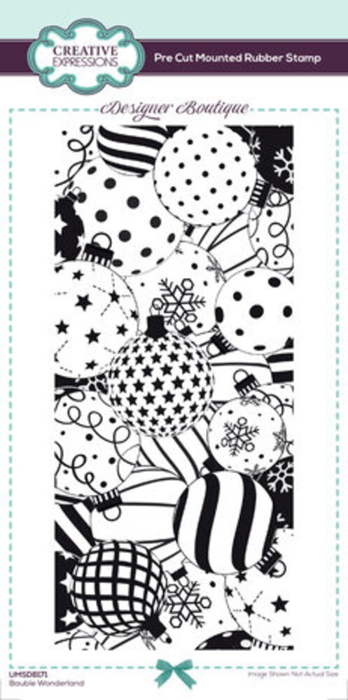 Creative Expressions Designer Boutique Rubber Stamp Bauble Wonderland (UMSDB171)