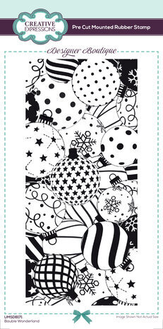 Creative Expressions Designer Boutique Rubber Stamp Bauble Wonderland (UMSDB171)