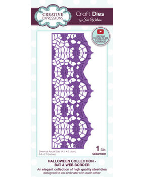Creative Expressions Sue Wilson Craft Die Bat & Web Border (CED21059) Creative Expressions Sue Wilson Craft Die Bat & Web Border (CED21059)