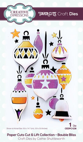 Creative Expressions Cathie Shuttleworth Craft Die Bauble Bliss (CEDPC1236) Creative Expressions Cathie Shuttleworth Craft Die Bauble Bliss (CEDPC1236)