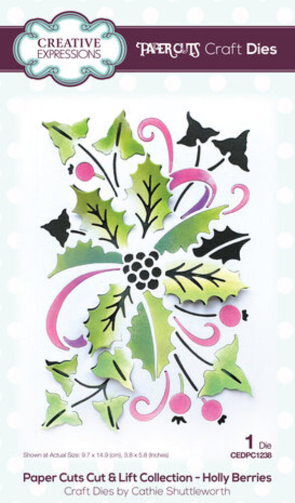 Creative Expressions Cathie Shuttleworth Craft Die Holly Berries (CEDPC1238) Creative Expressions Cathie Shuttleworth Craft Die Holly Berries (CEDPC1238)