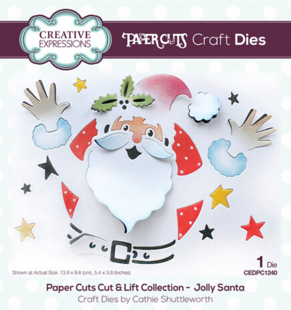 Creative Expressions Cathie Shuttleworth Craft Die Jolly Santa (CEDPC1240) Creative Expressions Cathie Shuttleworth Craft Die Jolly Santa (CEDPC1240)