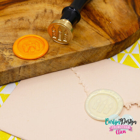 Carlijn Design Wax Seal Stamper 1 Inch Kaarsjes (CDWX-0032) Carlijn Design Wax Seal Stamper 1 Inch Kaarsjes (CDWX-0032)