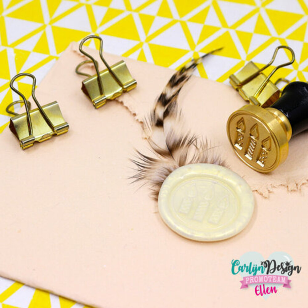 Carlijn Design Wax Seal Stamper 1 Inch Kaarsjes (CDWX-0032) Carlijn Design Wax Seal Stamper 1 Inch Kaarsjes (CDWX-0032)