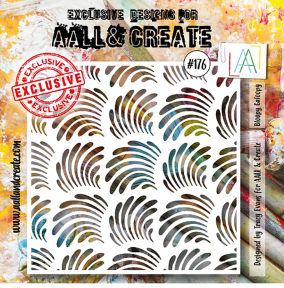 AALL and Create Masking Stencil 6x6 Inch Bloopy Galoopy (AALL-PC-176)