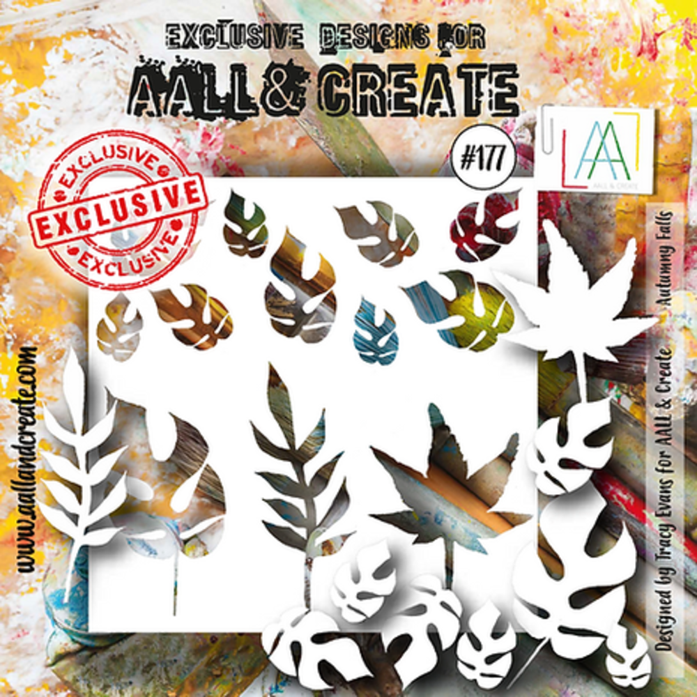 AALL and Create Masking Stencil 6x6 Inch Autumny Falls (AALL-PC-177)