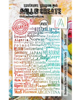 AALL and Create Clear Stamp Set A7 Bucket List (AALL-TP-1017) AALL and Create Clear Stamp Set A7 Bucket List (AALL-TP-1017)