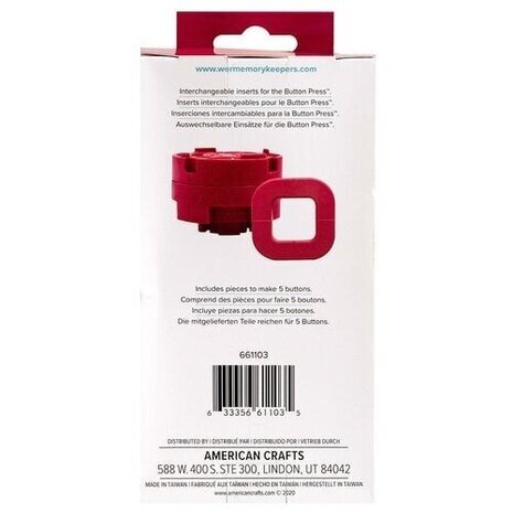 We R Memory Keepers Button Press Square Insert (661103) We R Memory Keepers Button Press Square Insert (661103)