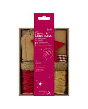 Papermania Felt and Paper Gift Tag Kit Red (PMA 157934)