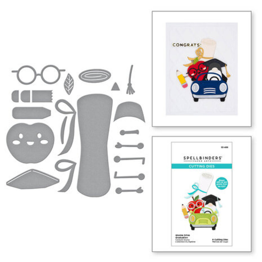 Spellbinders Gnome Drive Graduation Dies (S3-488)