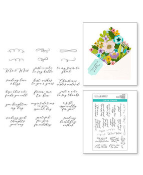 Spellbinders Envelope of Wonder Sentiments Clear Stamp (STP-211)