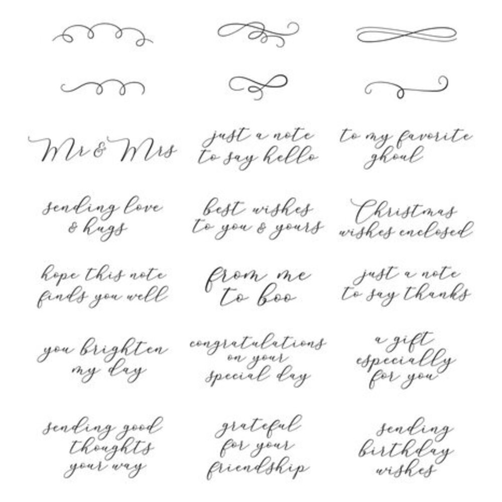 Spellbinders Envelope of Wonder Sentiments Clear Stamp (STP-211)