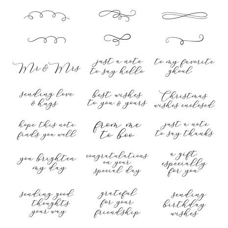 Spellbinders Envelope of Wonder Sentiments Clear Stamp (STP-211)