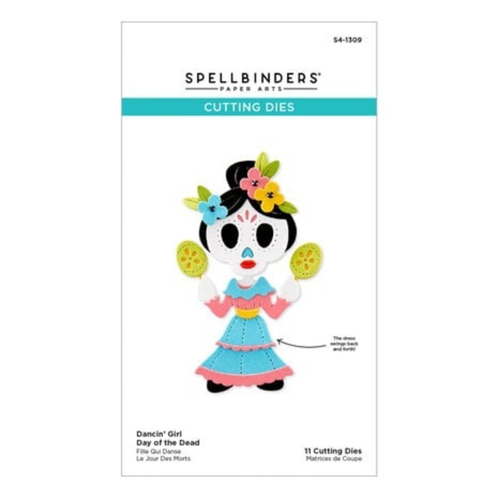 Spellbinders Dancin' Halloween Dancin' Day of the Dead Girl Dies (S4-1309)