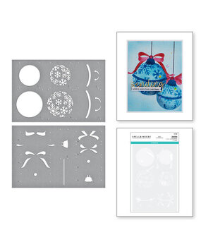 Spellbinders Bibi's Snowflakes Snowflake Ornaments Stencil (STN-065) Spellbinders Bibi's Snowflakes Snowflake Ornaments Stencil (STN-065)