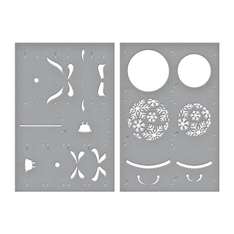 Spellbinders Bibi's Snowflakes Snowflake Ornaments Stencil (STN-065) Spellbinders Bibi's Snowflakes Snowflake Ornaments Stencil (STN-065)