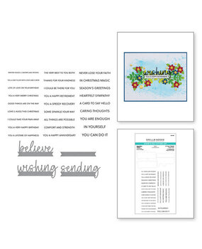Spellbinders Bibi's Snowflakes Snowflake Wishes Clear Stamp & Die Set (SDS-185) Spellbinders Bibi's Snowflakes Snowflake Wishes Clear Stamp & Die Set (SDS-185)