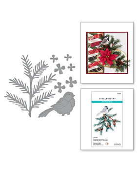 Spellbinders Snow Garden Hemlock, Cones and Chickadee Dies (S4-1305) Spellbinders Snow Garden Hemlock, Cones and Chickadee Dies (S4-1305)