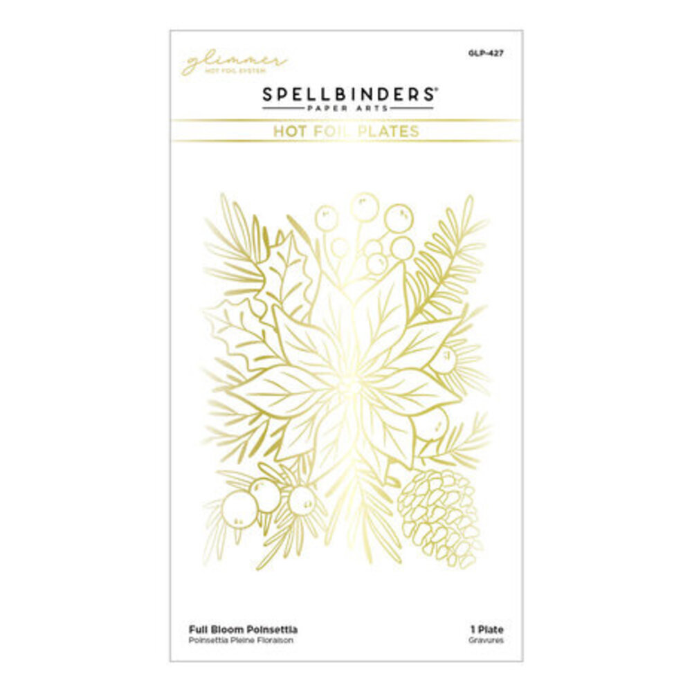 Spellbinders Glimmer for the Holidays Full Bloom Poinsettia Die and Stencil Bundle (BD-0774)