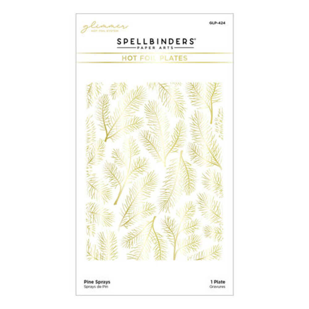 Spellbinders Glimmer for the Holidays Pine Sprays Hot Foil Plate (GLP-424) Spellbinders Glimmer for the Holidays Pine Sprays Hot Foil Plate (GLP-424)