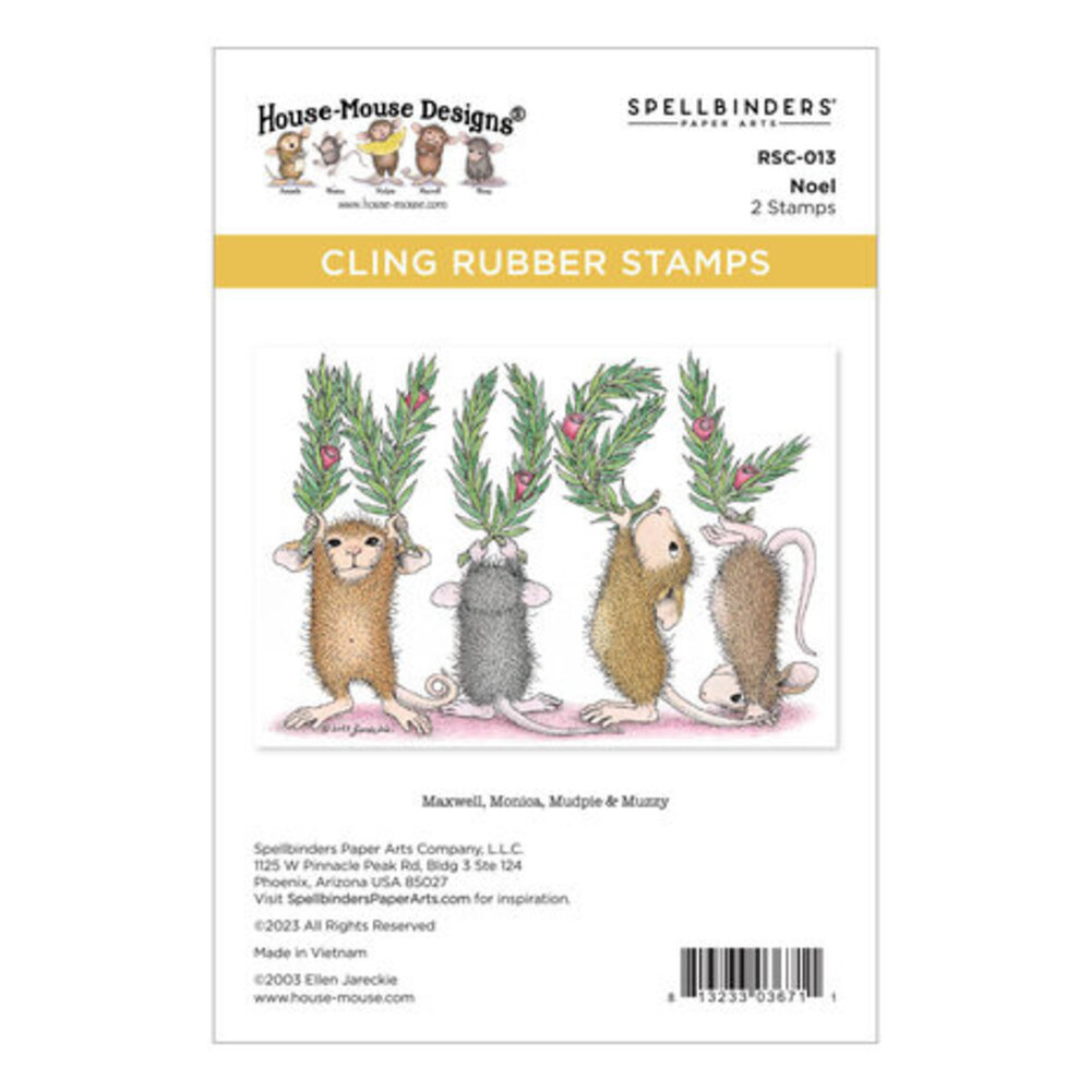 Spellbinders House-Mouse Designs Noel Cling Rubber Stamp (RSC-013)