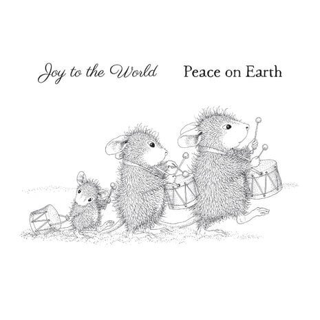 Spellbinders House-Mouse Designs Drummer Mice Cling Rubber Stamp (RSC-014) Spellbinders House-Mouse Designs Drummer Mice Cling Rubber Stamp (RSC-014)