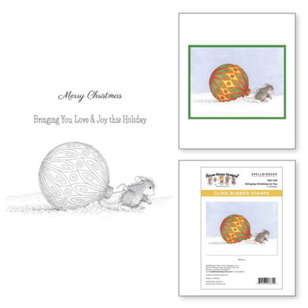 Spellbinders House-Mouse Designs Bringing Christmas to You Cling Rubber Stamp (RSC-016) Spellbinders House-Mouse Designs Bringing Christmas to You Cling Rubber Stamp (RSC-016)