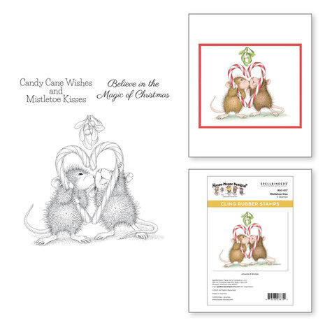 Spellbinders House-Mouse Designs Mistletoe Kiss Cling Rubber Stamp (RSC-017) Spellbinders House-Mouse Designs Mistletoe Kiss Cling Rubber Stamp (RSC-017)
